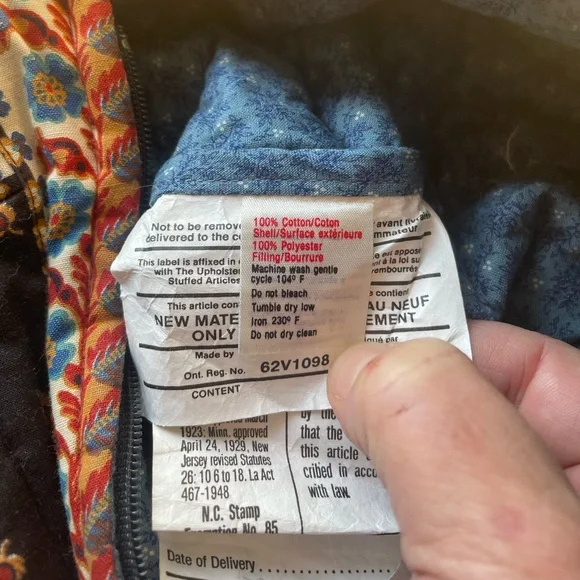 Vintage Suttles and Seawinds Quilted Bag Floral Cottagecore Straps and Zipper - Picture 13 of 13